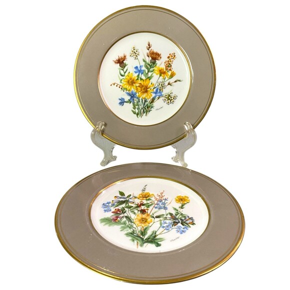 Mikasa Cathy Hardwick Parchment Taupe Appetizer Or Dessert Plate A6825 Set Of 2 - Picture 2 of 12